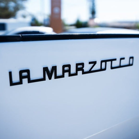 Immaculate La Marzocco Linea AV Gloss White with Chrono Shot Timers - Australia - Di Pacci