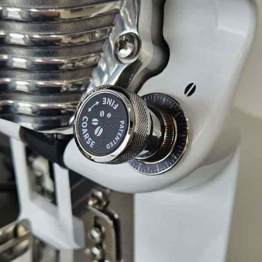 Immaculate Mythos 2 in White Commercial Coffee Grinder - Australia - Di Pacci