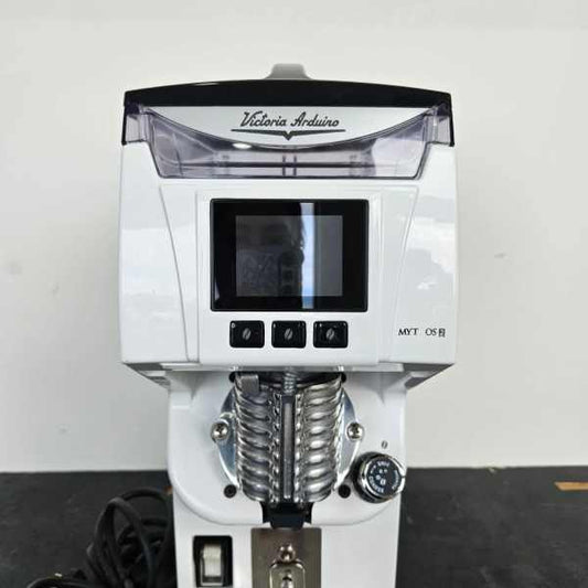 Immaculate Mythos 2 in White Commercial Coffee Grinder - Australia - Di Pacci