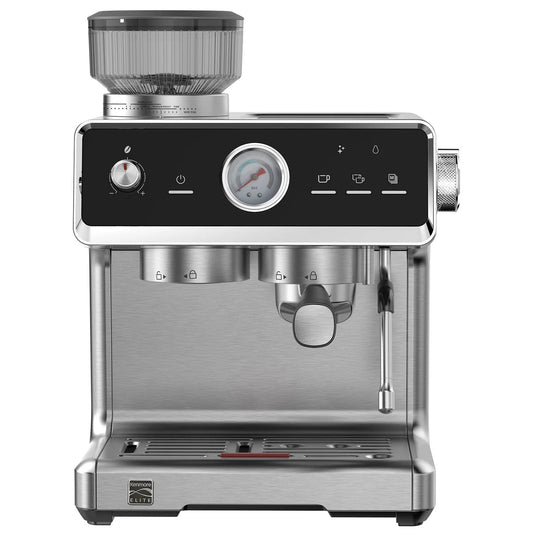 Kenmore Elite Auto - Tamping Espresso Machine Package ( Free 250g coffee, knock bin & 350 Ml Milk Jug - Australia - Di Pacci