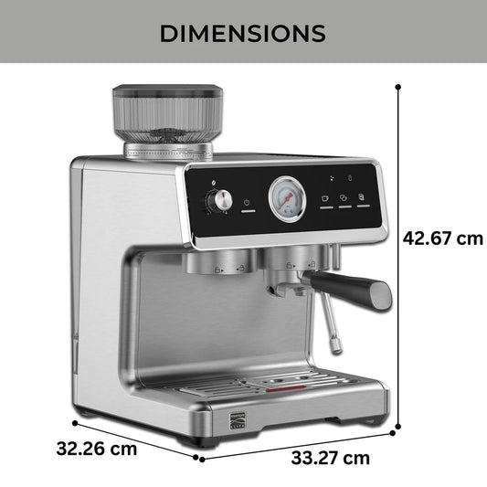 Kenmore Elite Auto - Tamping Espresso Machine Package ( Free 250g coffee, knock bin & 350 Ml Milk Jug - Australia - Di Pacci