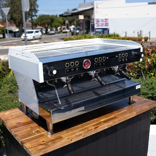 Late Model Pre - Loved 3 Group La Marzocco PB – Tall Cup | Gloss White - Australia - Di Pacci