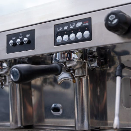 Pre Loved 2 Group Wega Polaris Commercial Coffee Machine In Chrome - Australia - Di Pacci