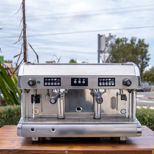 Pre Loved 2 Group Wega Polaris Commercial Coffee Machine In Chrome - Australia - Di Pacci
