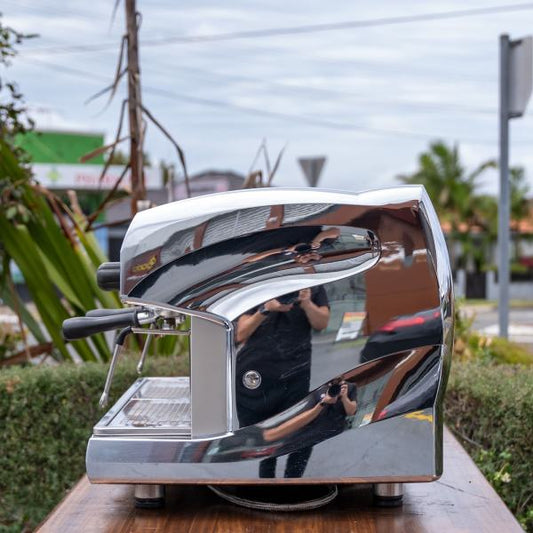 Pre Loved 2 Group Wega Polaris Commercial Coffee Machine In Chrome - Australia - Di Pacci
