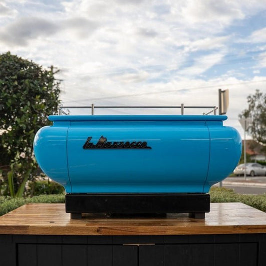 Pre Loved Custom 2 Group La Marzocco FB70 In Sky Blue - Australia - Di Pacci