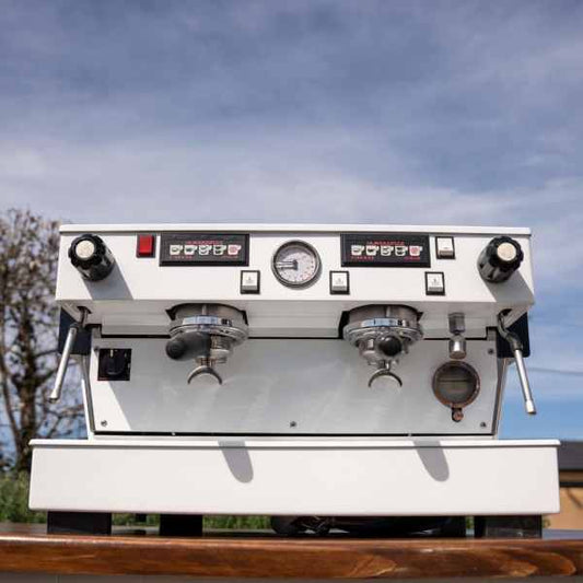 Pre Loved Custom Gloss White 2 Group La Marzocco Linea Coffee Machine - Australia - Di Pacci