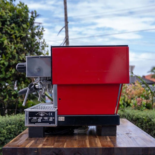 Pre Loved Custom Red 2 Group La Marzocco Linea Av Coffee Machine - Australia - Di Pacci