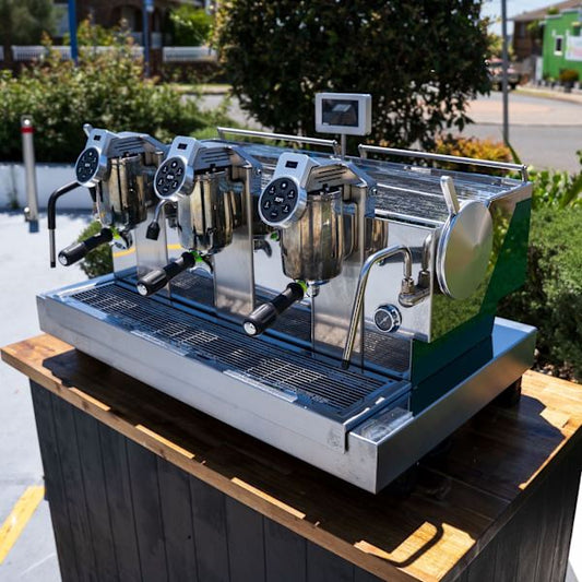 Pre - Loved Custom XLVI STH - 9 3 Group Multi Boiler Coffee Machine – Green - Australia - Di Pacci
