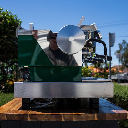 Pre - Loved Custom XLVI STH - 9 3 Group Multi Boiler Coffee Machine – Green - Australia - Di Pacci