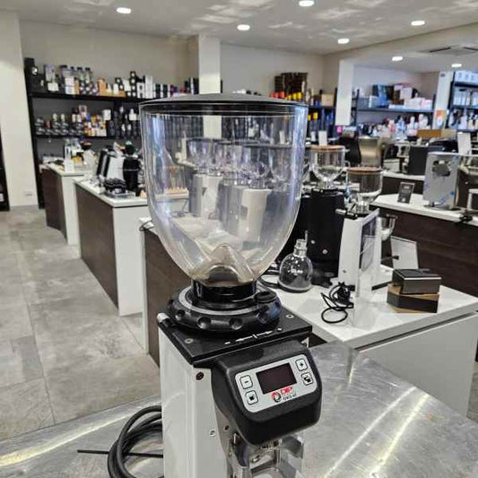 Pre Loved Electric Fast Dk65 Coffee Bean Espresso Grinder In White - Australia - Di Pacci