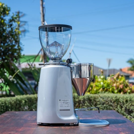 Pre Loved Mazzer Mini E In Silver Coffee Grinder - Australia - Di Pacci