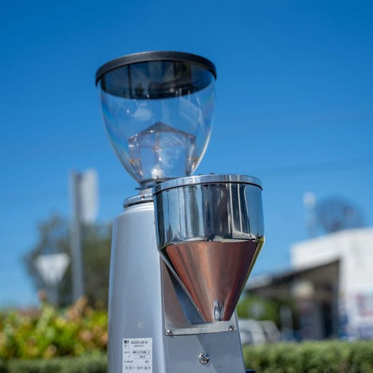 Pre Loved Mazzer Mini E In Silver Coffee Grinder - Australia - Di Pacci