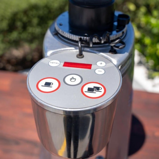 Pre Loved Mazzer Robur Electronic Grinder In Silver - Australia - Di Pacci