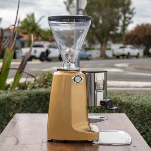 Pre Loved Mazzer Super Jolly Automatic In Gold Espresso Grinder - Australia - Di Pacci