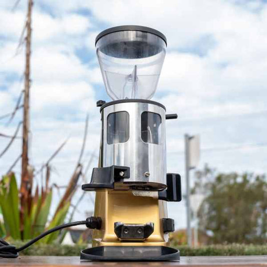 Pre Loved Mazzer Super Jolly Automatic In Gold Espresso Grinder - Australia - Di Pacci