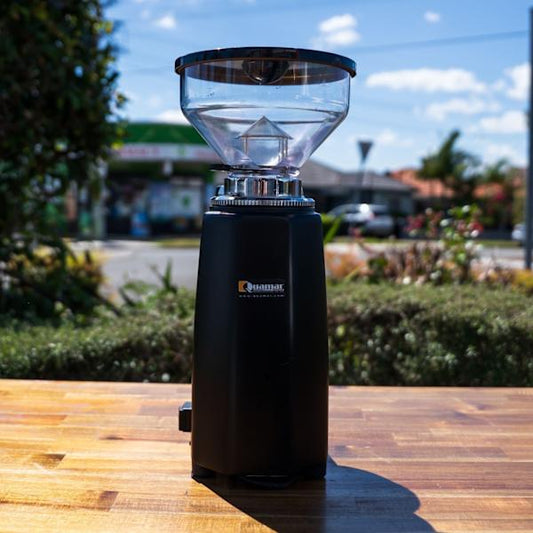 Pre Loved Quamar Q50E Electric Coffee Bean Espresso Grinder - Australia - Di Pacci
