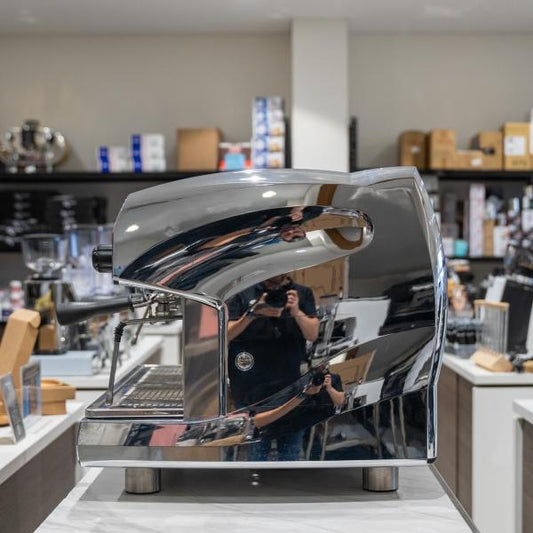 Pre Loved Tall Cup Wega Polaris Commercial Coffee Machine In Chrome - Australia - Di Pacci