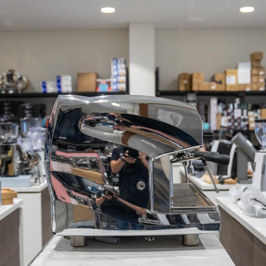 Pre Loved Tall Cup Wega Polaris Commercial Coffee Machine In Chrome - Australia - Di Pacci