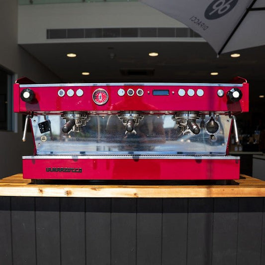 Pre Owned Candy Apple Red La Marzocco PB 3 Group - Australia - Di Pacci