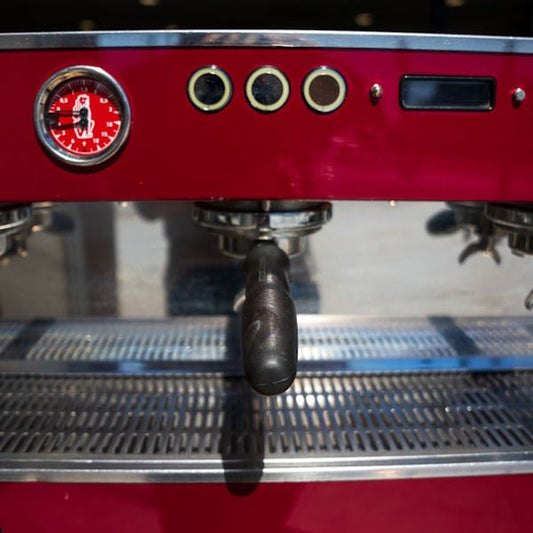 Pre Owned Candy Apple Red La Marzocco PB 3 Group - Australia - Di Pacci