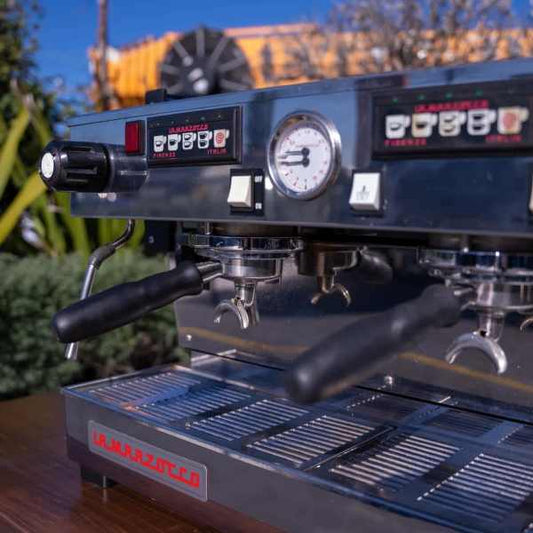 Pre Owned Custom 2 Group La Marzocco Linea Av In Matt Black Coffee Machine - Australia - Di Pacci