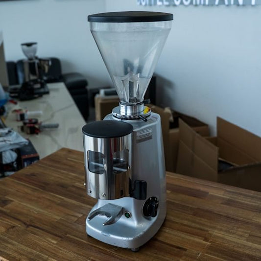 Pre - Owned Mazzer Super Jolly Automatic Grinder Silver Commercial - Australia - Di Pacci