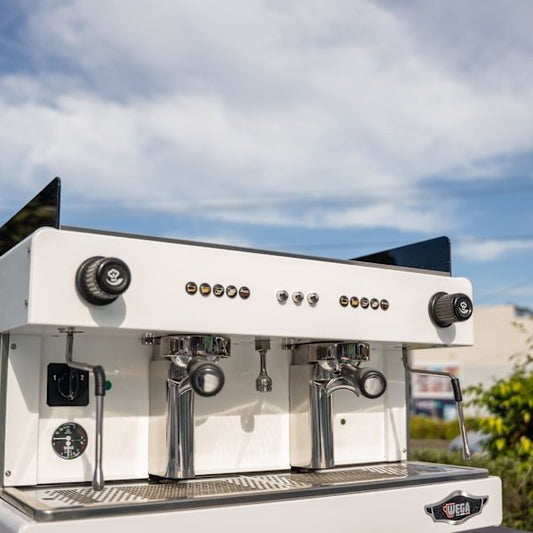 Pre - Owned Wega Pegaso 2 Group Coffee Machine – Custom White – New Touchpad Model - Australia - Di Pacci