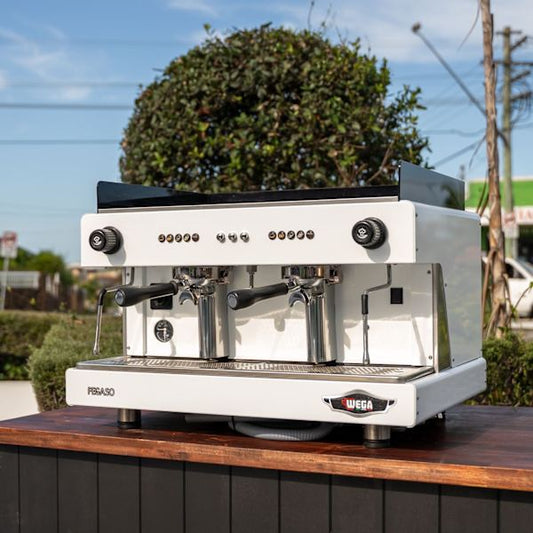 Pre - Owned Wega Pegaso 2 Group Coffee Machine – Custom White – New Touchpad Model - Australia - Di Pacci