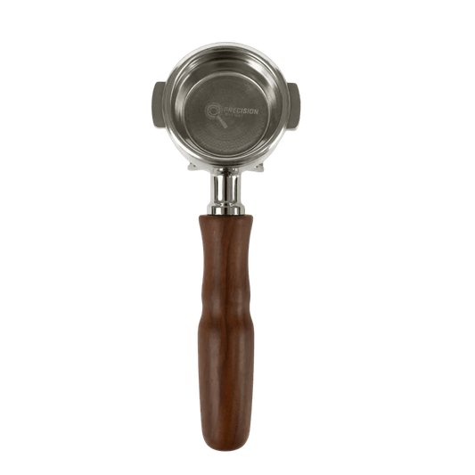 Precision Double Spout Walnut Portafilter - Australia - Di Pacci