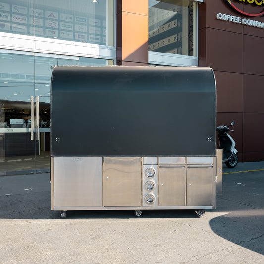 PRECISION LARGE LOCKABLE COFFEE CART PACKAGE WITH GAGGIA VETRO 3 GROUP & DIP DKS - 65 - Australia - Di Pacci