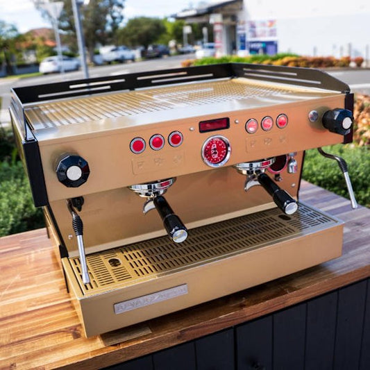 Stunning Custom Fire Gold La Marzocco PB 2 Group – Pre - Loved - Australia - Di Pacci