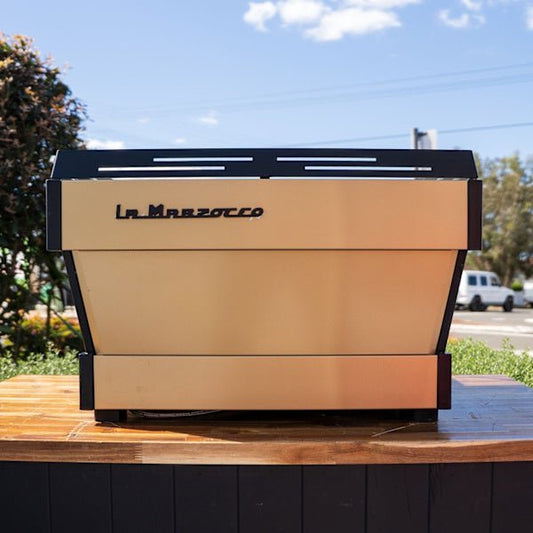 Stunning Custom Fire Gold La Marzocco PB 2 Group – Pre - Loved - Australia - Di Pacci