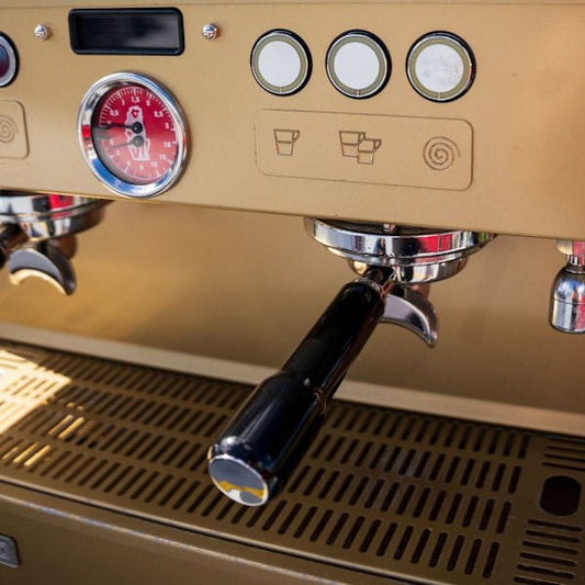 Stunning Custom Fire Gold La Marzocco PB 2 Group – Pre - Loved - Australia - Di Pacci