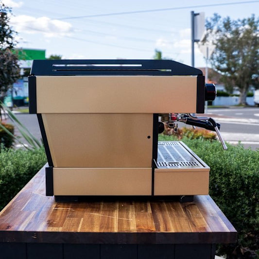 Stunning Custom Fire Gold La Marzocco PB 2 Group – Pre - Loved - Australia - Di Pacci