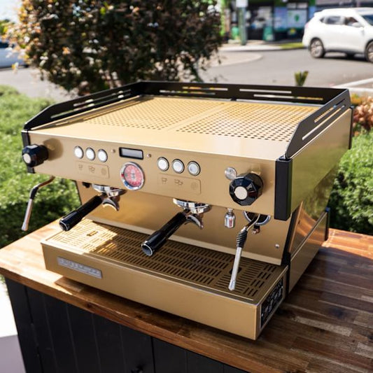 Stunning Custom Fire Gold La Marzocco PB 2 Group – Pre - Loved - Australia - Di Pacci