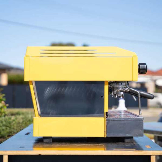 Stunning Custom Yellow & Chrome 3 Group La Marzocco PB COFFEE MACHINE - Australia - Di Pacci