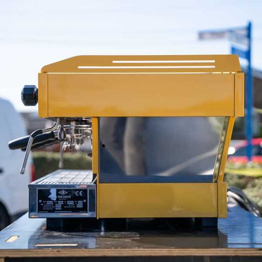 Stunning Custom Yellow & Chrome 3 Group La Marzocco PB COFFEE MACHINE - Australia - Di Pacci