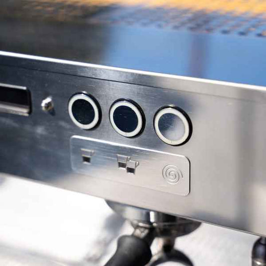 Stunning Custom Yellow & Chrome 3 Group La Marzocco PB COFFEE MACHINE - Australia - Di Pacci
