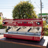 Stunning Immaculate Custom 3 Group La Marzocco PB In Candy Apple Red - Australia - Di Pacci