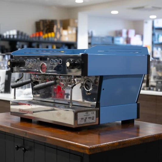 Stunning Pre Owned 2 Group La Marzocco PB In Ocean Blue - Australia - Di Pacci