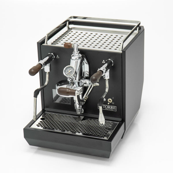 Torre Adele Matte Black With Wood Coffee Machine - Australia - Di Pacci