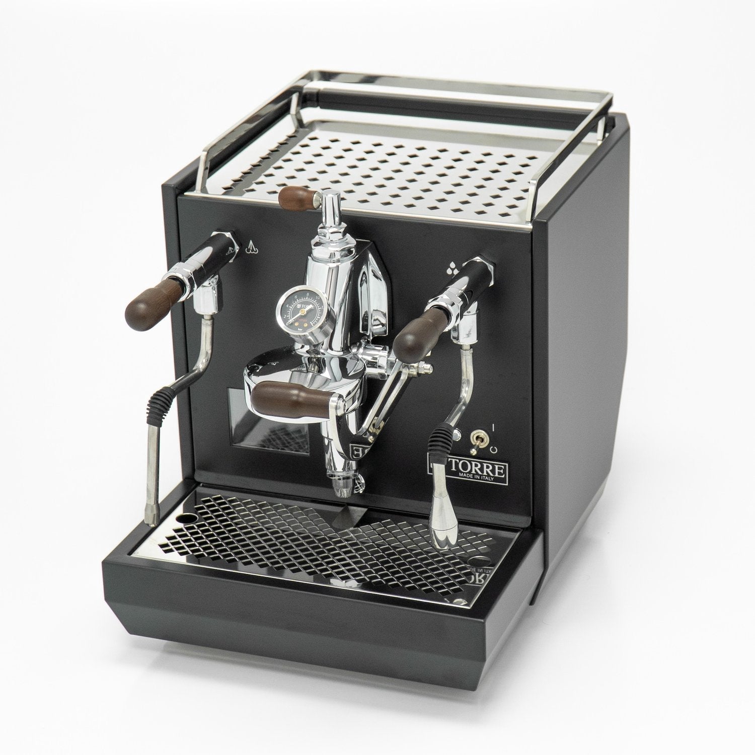 Torre Adele Matte Black With Wood Coffee Machine - Australia - Di Pacci