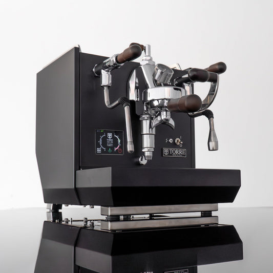 Torre Adele Matte Black With Wood Coffee Machine - Australia - Di Pacci