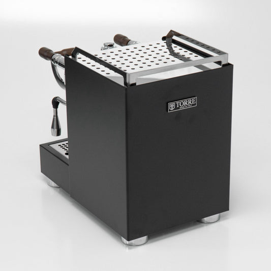 Torre Luigino TSP Matte Black with Wood and Joystick Coffee Machine - Australia - Di Pacci