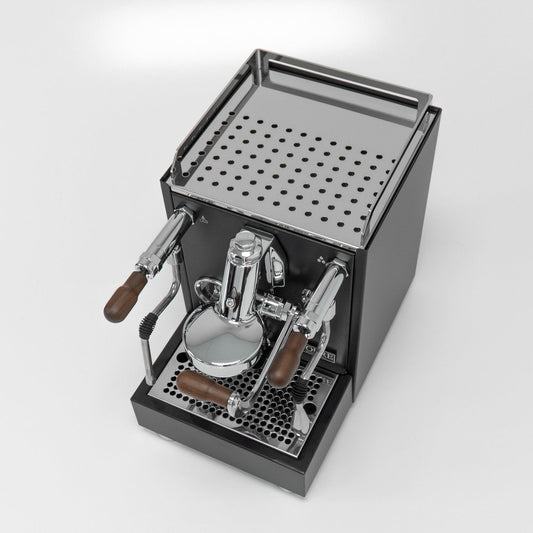 Torre Luigino TSP Matte Black with Wood and Joystick Coffee Machine - Australia - Di Pacci