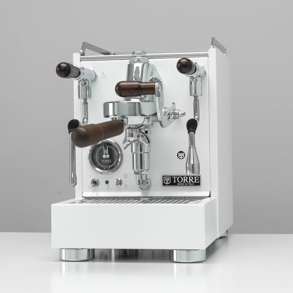 Torre Luigino TSP MT White with Wood and Joystick Coffee Machine - Australia - Di Pacci