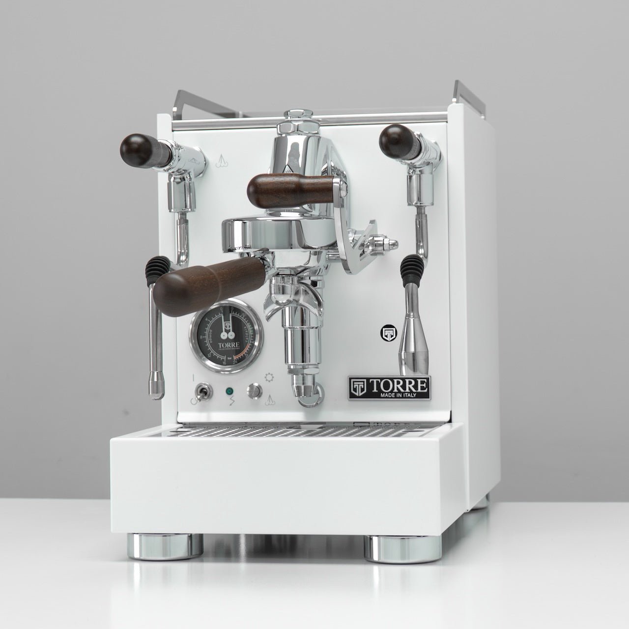 Torre Luigino TSP MT White with Wood and Joystick Coffee Machine - Australia - Di Pacci