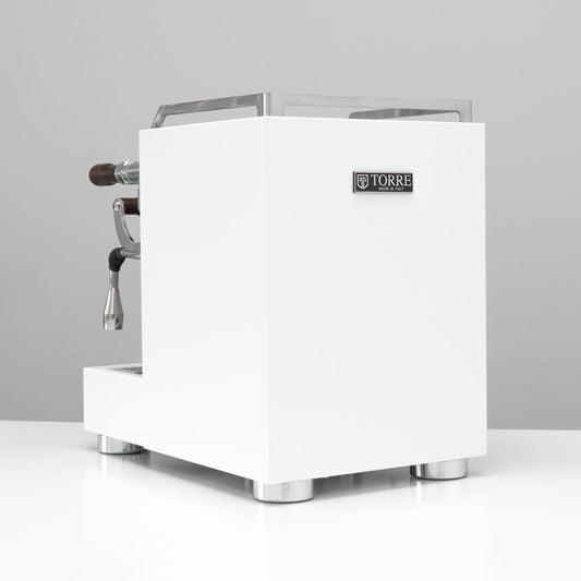 Torre Luigino TSP MT White with Wood and Joystick Coffee Machine - Australia - Di Pacci