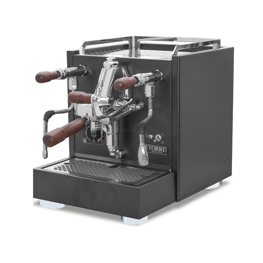 Torre Peppina EVO Matte Black With Wood Coffee Machine - Australia - Di Pacci